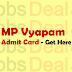 MP Vyapam Samvida Shikshak Admit Card 2017 Varg 1, 2, 3 Hall Ticket