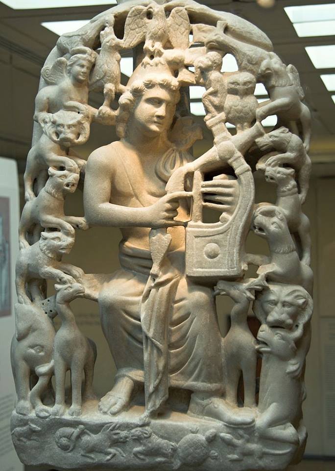 Greek Art & Mythology: Orpheus playing the lyre