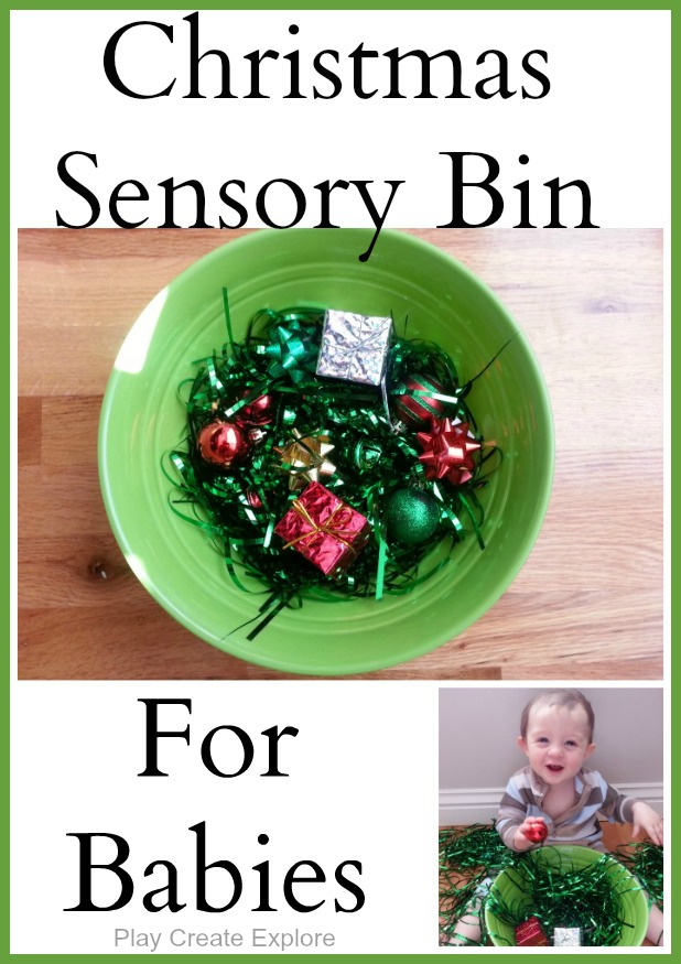 Play Create Explore Christmas Sensory Bin for Babies