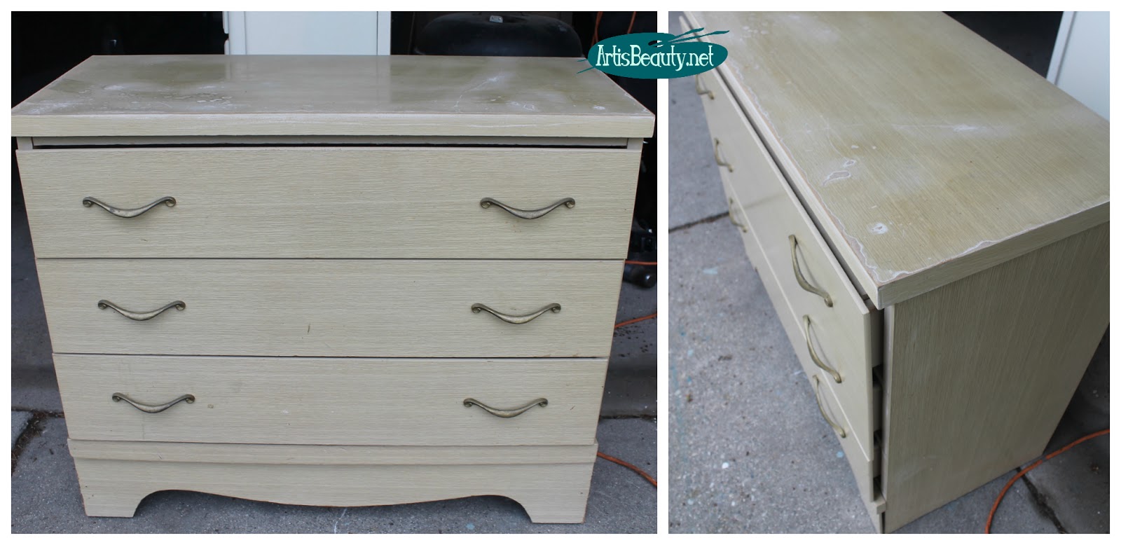 Art Is Beauty Before And After Thrifted Dresser Makeover