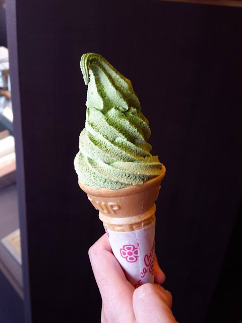 Green Tea Ice Cream Cone in Uji Kyoto