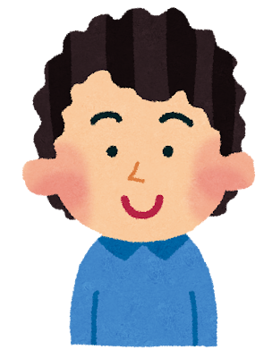 パーマのイラスト(男性)