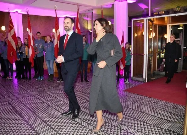 Aarhus European Volunteering Capital 2018. Crown Princess Mary wore Ralph  Lauren dress and Prada coat