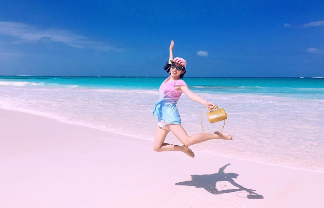pantai pink di lombok foto pink beach di lombok NTB