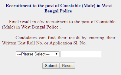 West Bengal Police Result West Bengal Police Result