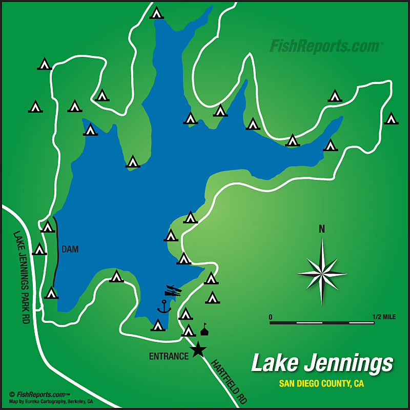 Wes' Travels to California Lakes Lake Jennings San Diego County