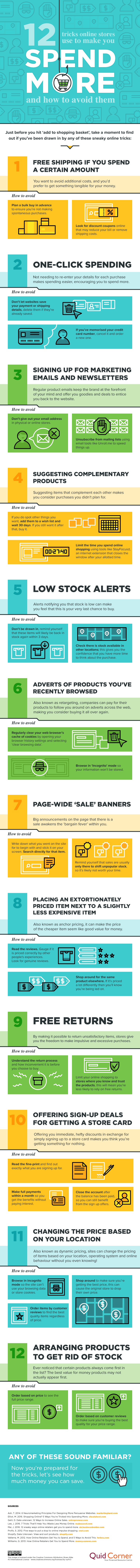 12 Tricks Online Stores Use to Make You Spend More and How to Avoid Them #[Infographic]
