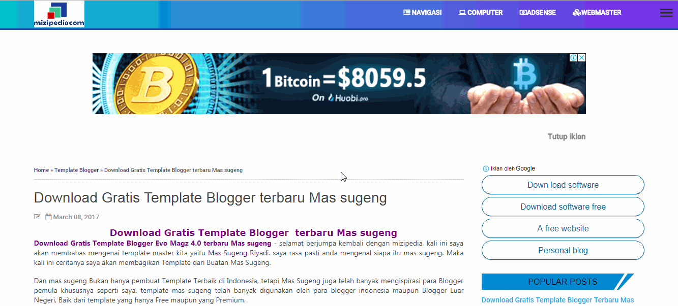 Membuat dropdown label blogger software Membuat dropdown label blogger software