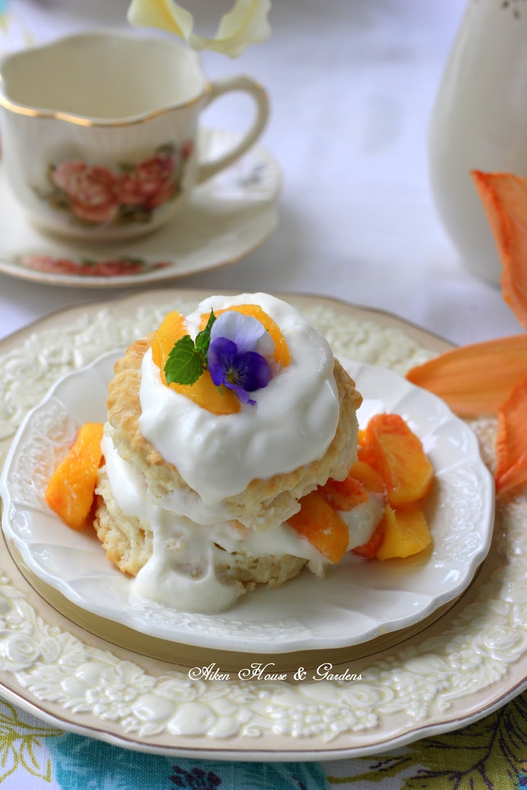 Aiken House & Gardens Peach & Cream Tea