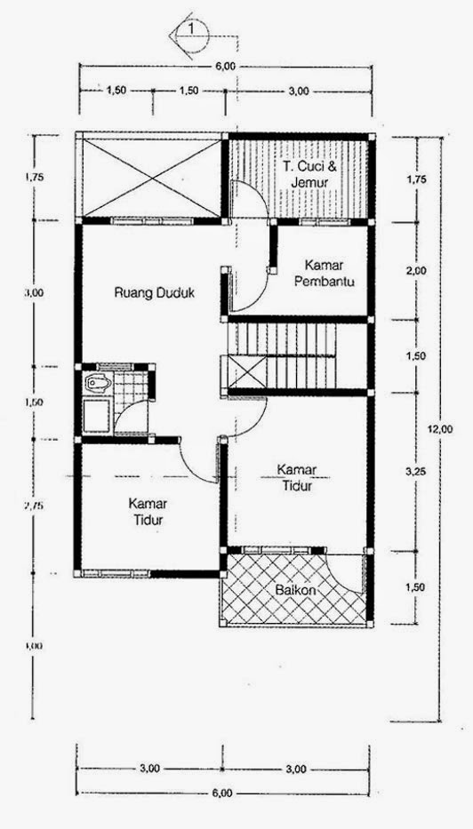 NEW DENAH  RUMAH  UKURAN 8 X 12 METER