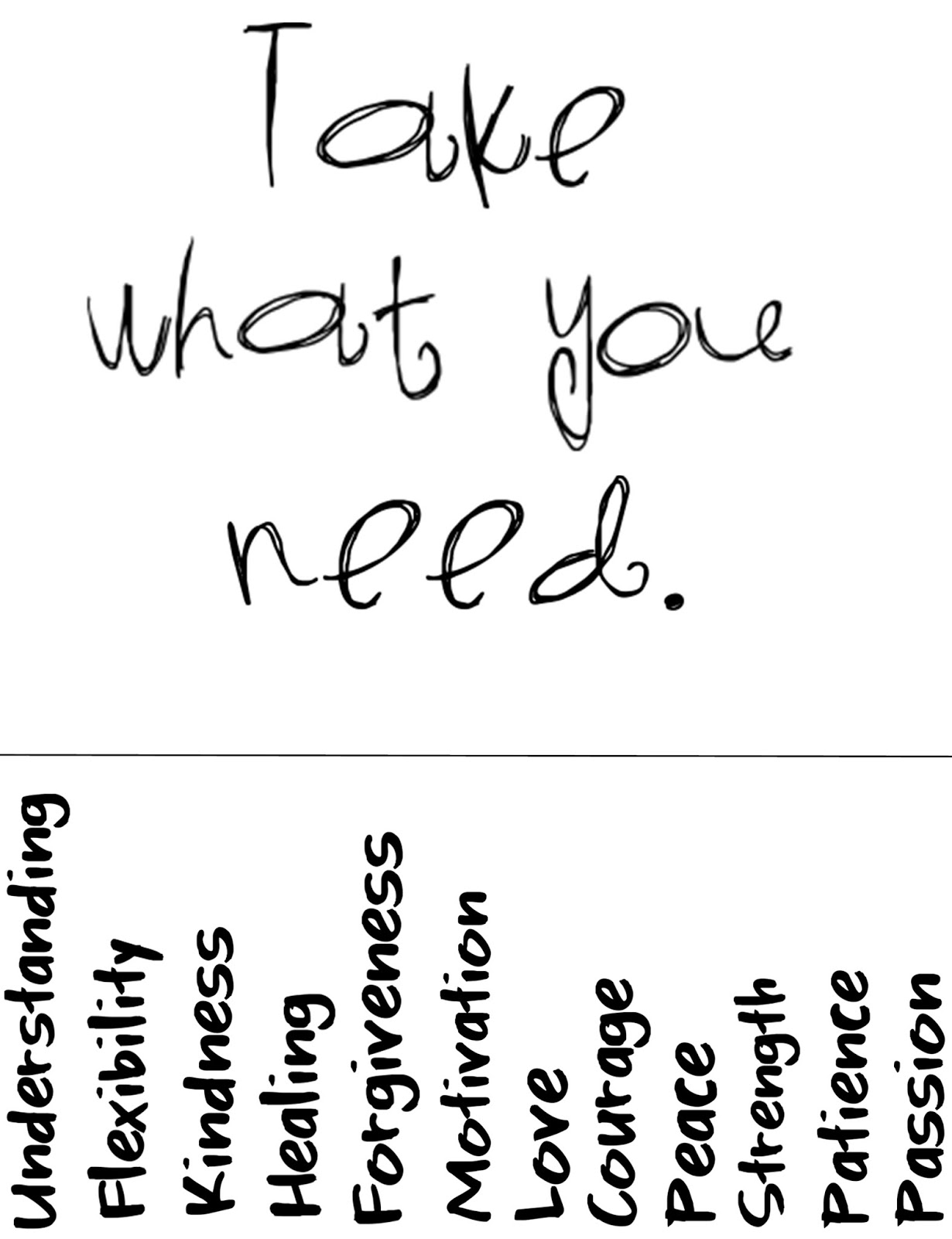 Take What You Need Printable Take What You Need Printable