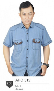 jual baju denim pria murah kemeja denim murah original