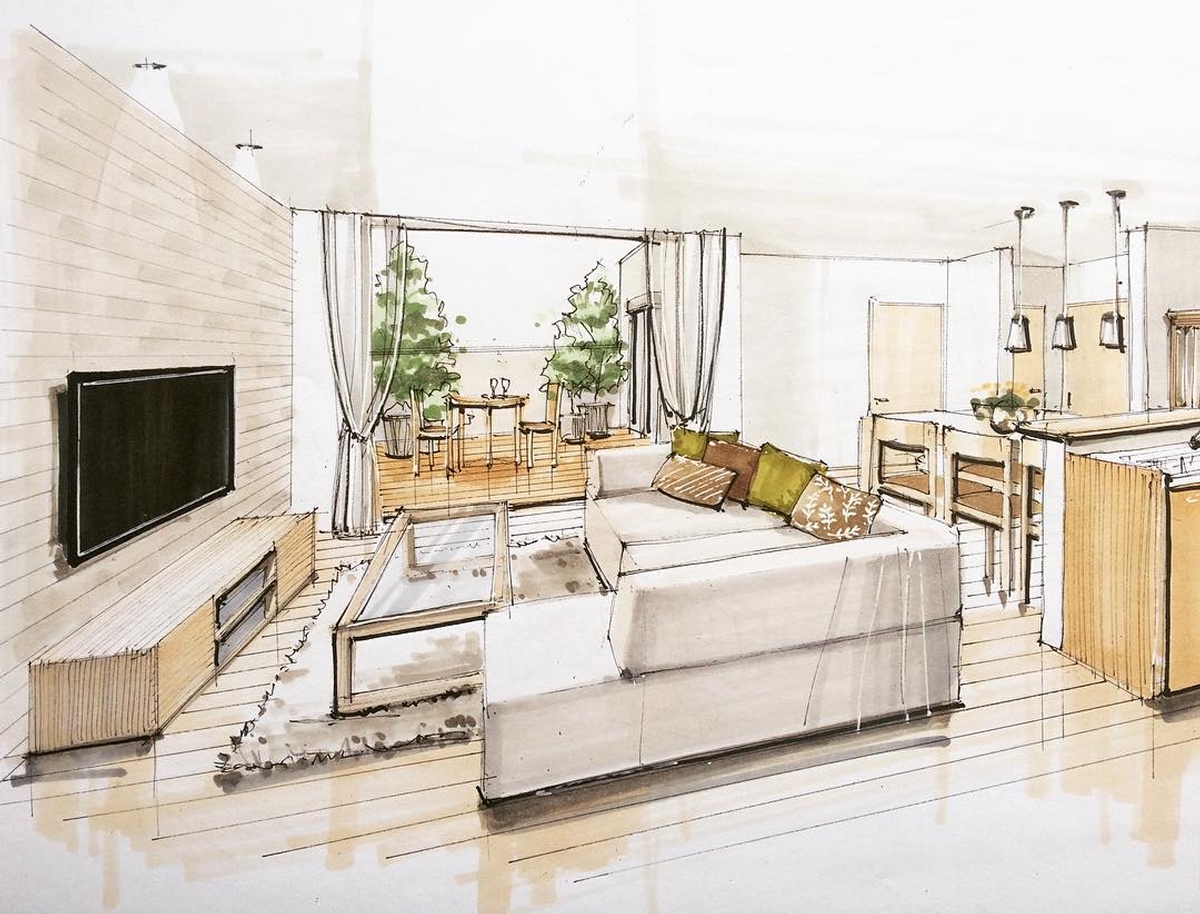 Скетч дизайн интерьера. Сергей тихомиров - интерьерный скетчинг маркерами. Что такое рендеры в дизайне. Визуализатор интерьера в 3d max. Зарисовки интерьера.