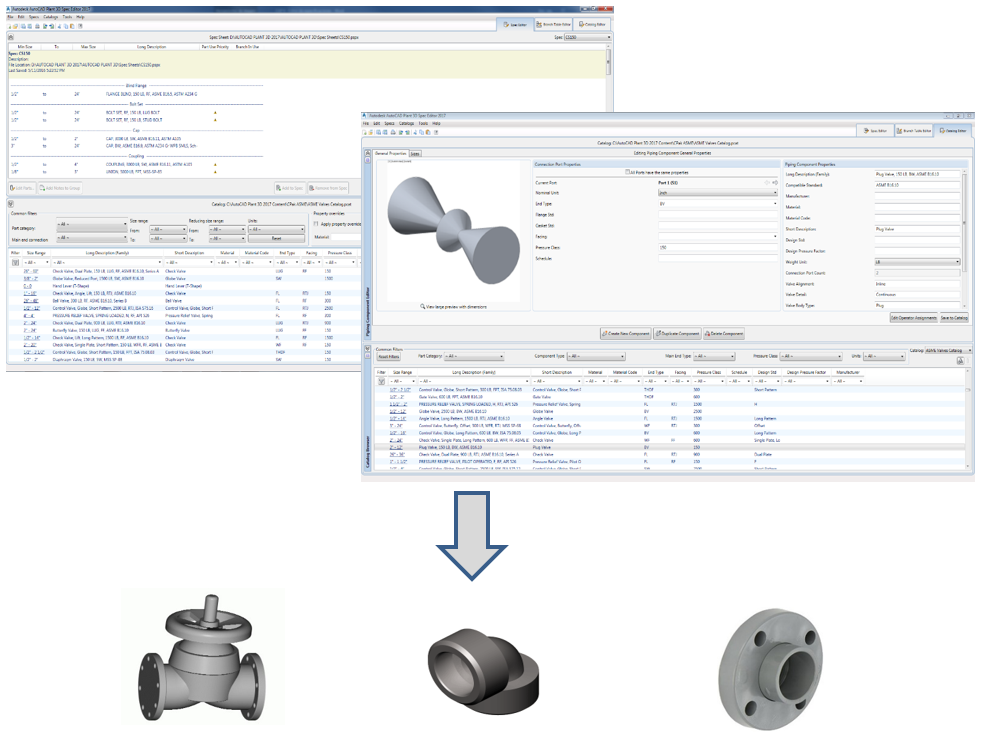 Especificaciones y Catálogos en AutoCAD Plant 3D cadBIM3D