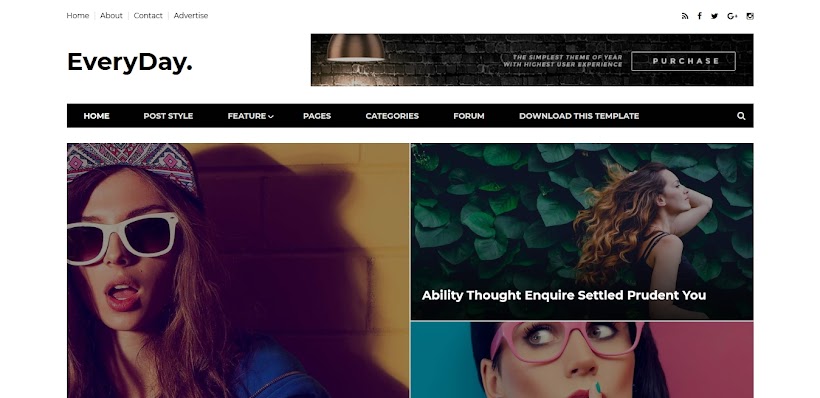 Everyday Free Blogger Template