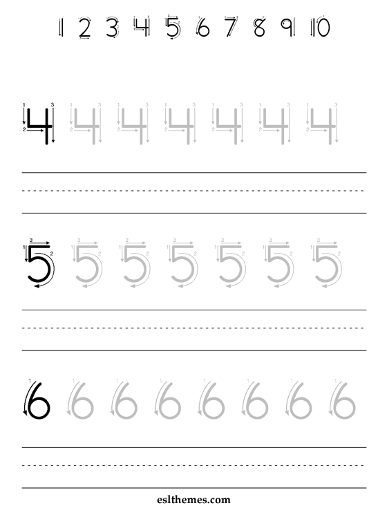 Handwriting Numbers Worksheet | Hand Writing