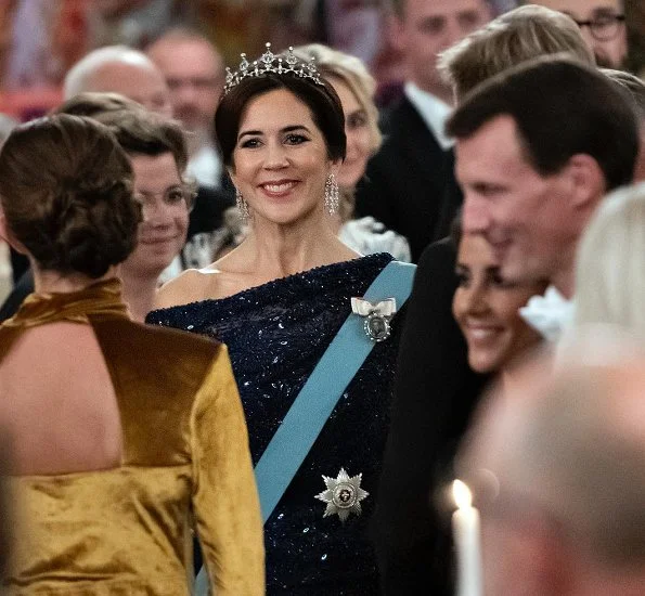 Crown Princess Mary wore Jesper Hovring gown, her first worn Bambi Award in Berlin, Princess Marie wearing Ole YDE gown. Princess Benedikte
