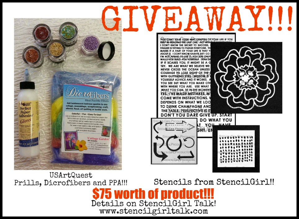 StencilGirl Talk SURPRISE GIVEAWAY from StencilGirl and USArtQuest