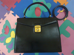 Salvatore Ferragamo Black Kelly Handbag(SOLD)