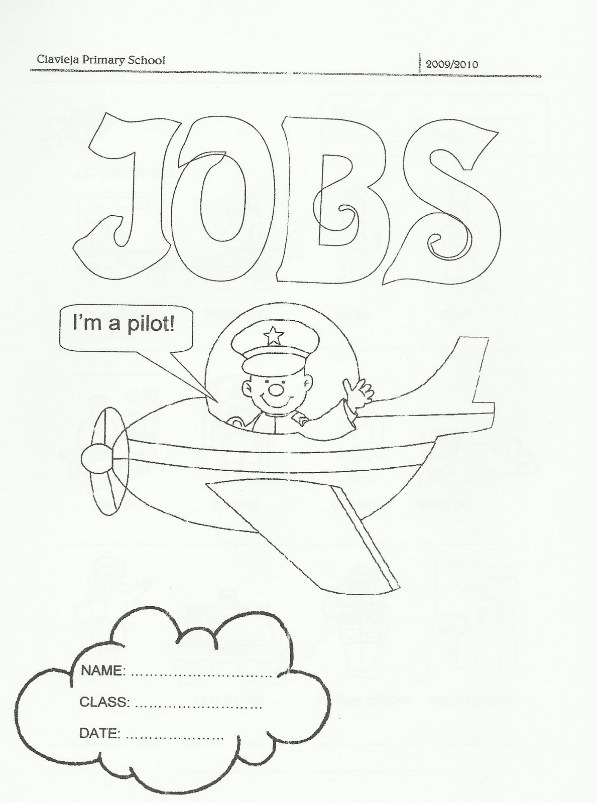 Ciavieja bilingüe blog: Worksheet about jobs