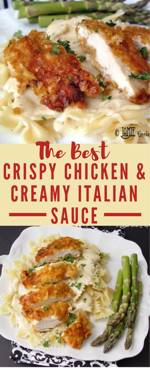 Crispy Chicken with Italian Sauce and Bowtie Noodles #noodles #dinner #healthyrecipes #cooking #food