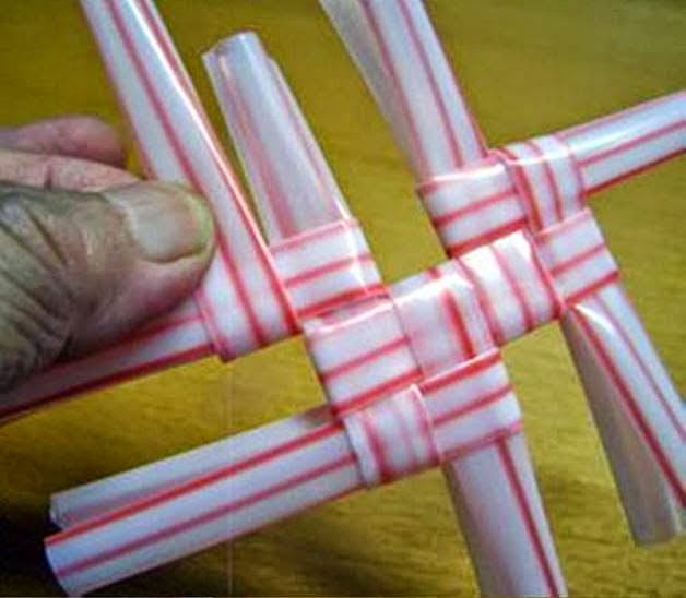 simple crafts making straw basket weaving