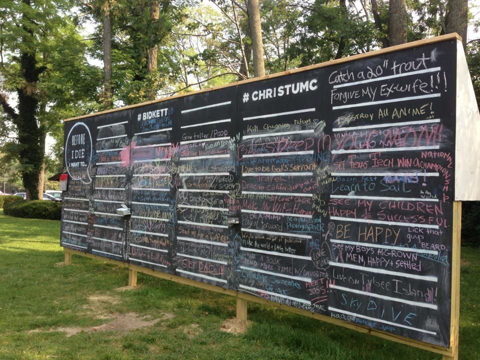 Before I Die Kettering Responses in Pictures for Bacon Fest Weekend