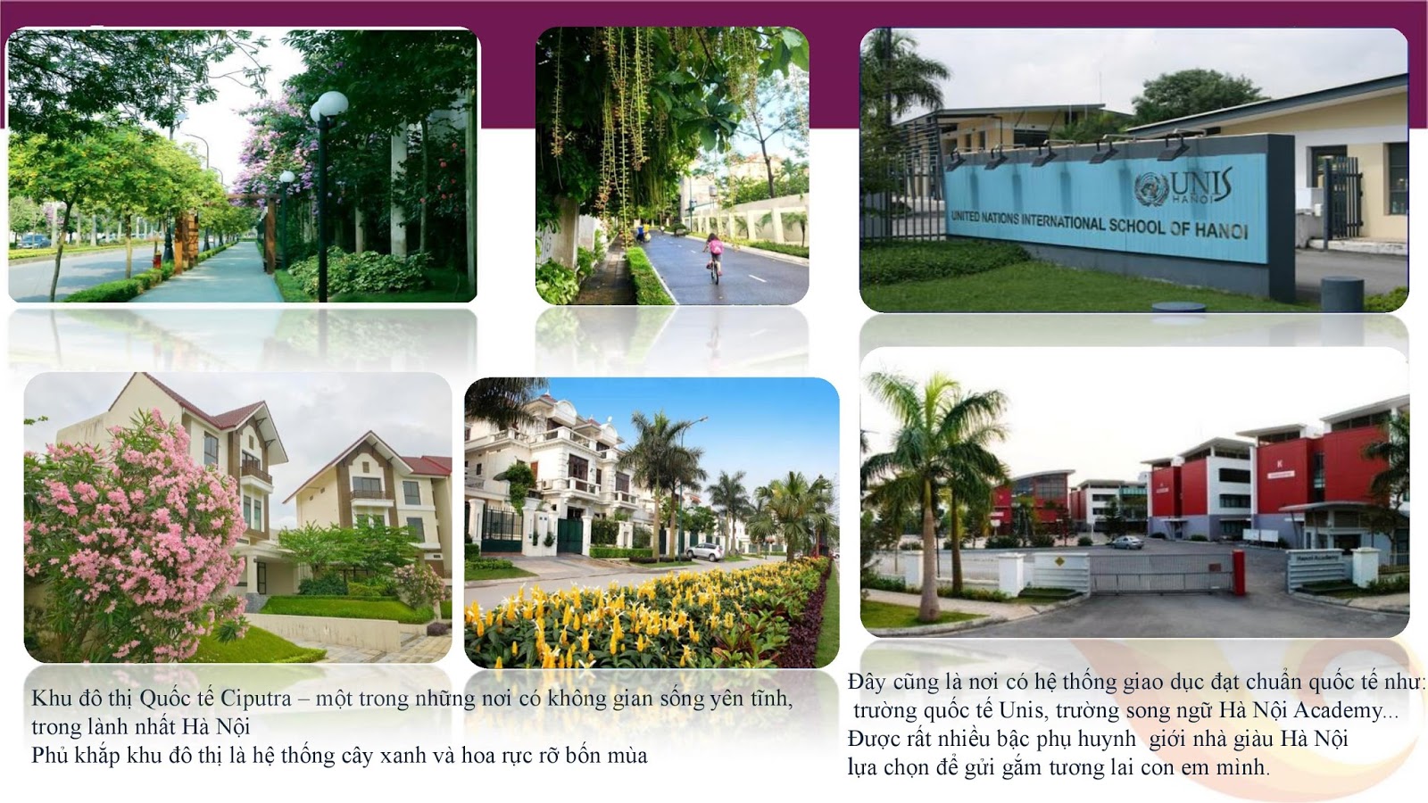 Hưởng tiện ích KĐT Ciputra