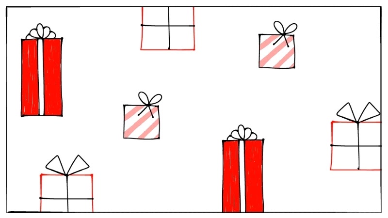 簡単なプレゼントボックス 箱 のイラストの描き方 簡単可愛いイラストサイト Surariru