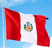 Bandera Foto de la bandera del Perú a color