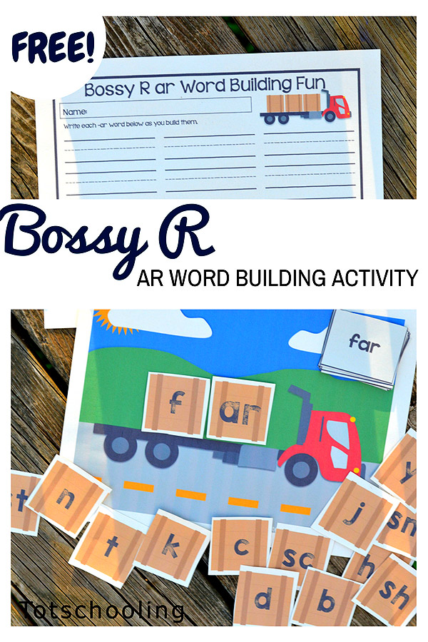 "Bossy R" -ar Word Building Activity | Totschooling - Toddler