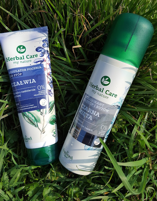Herbal Care my nature dezodorant do stóp Czarna mięta oraz regulator pocenia do stóp szałwia