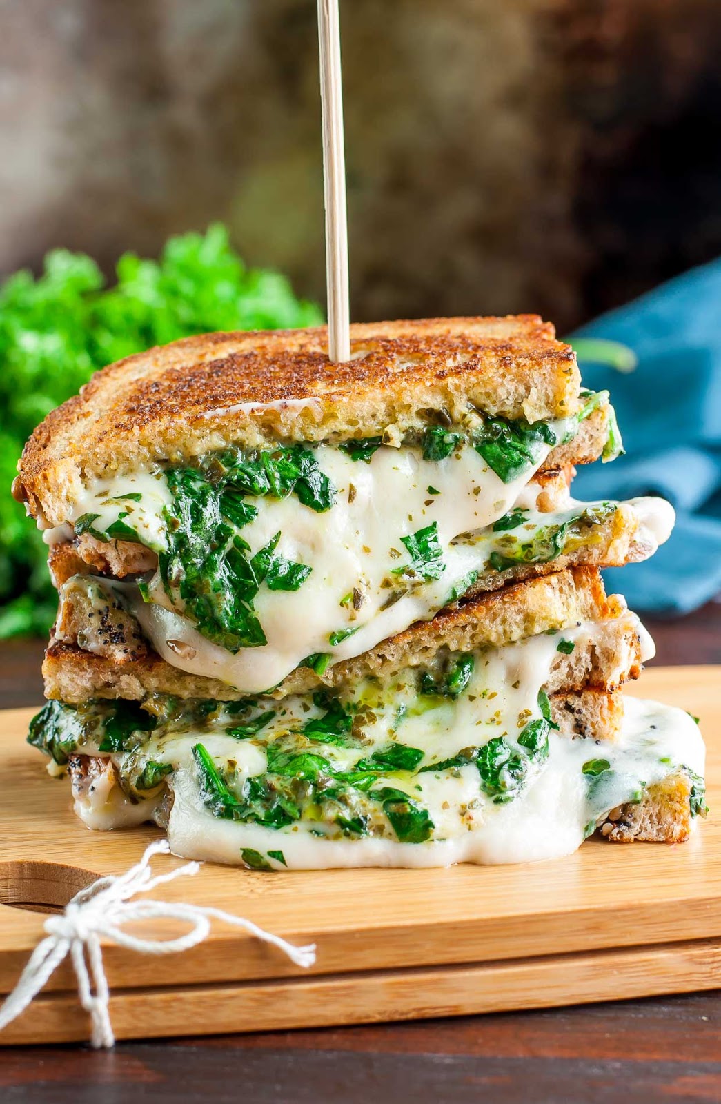EASY CHEESY VEGAN SPINACH PESTO GRILLED CHEESE Your Healthy Fix
