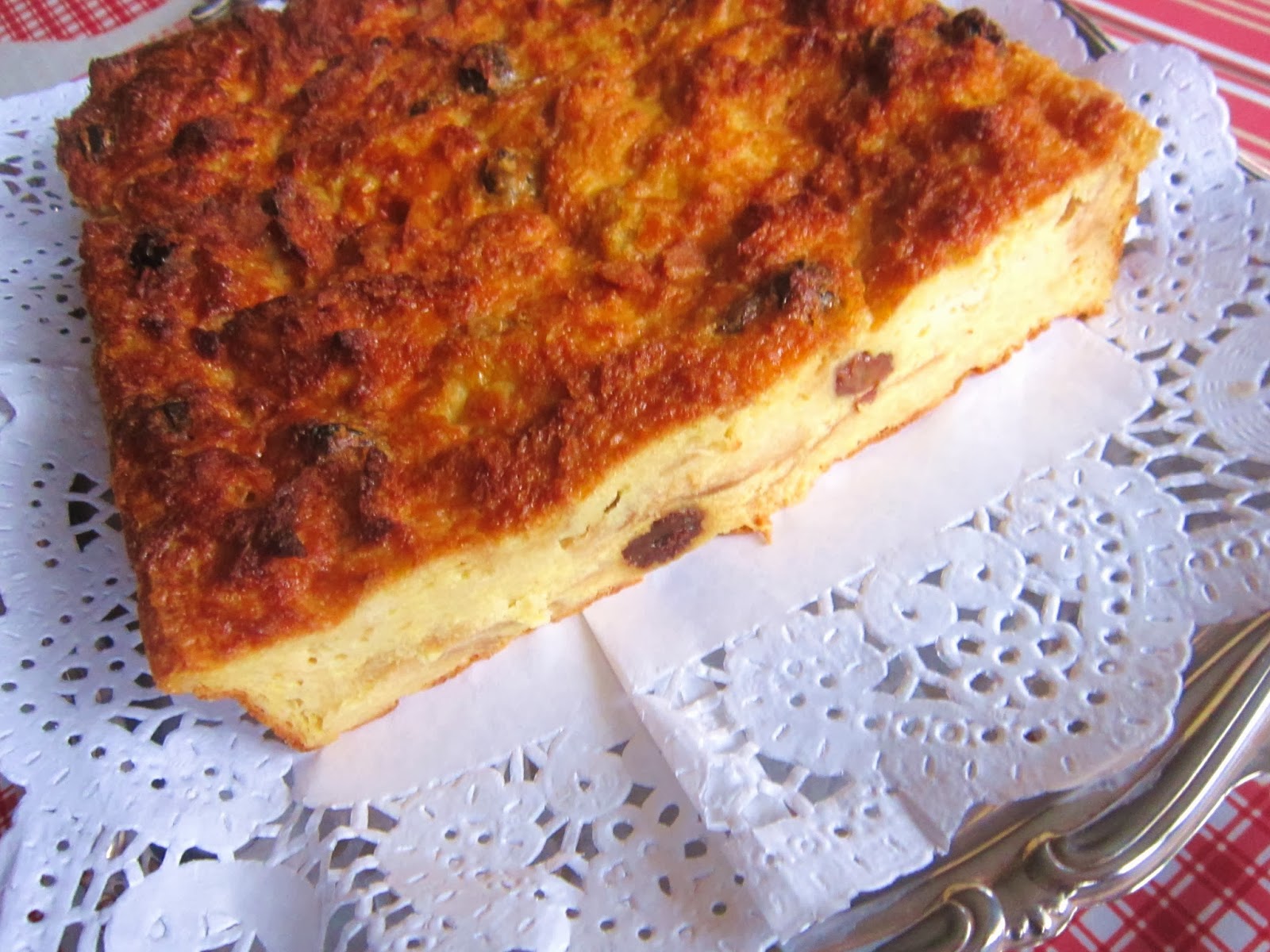cocinaiarte PUDIN DE PAN Y PASAS
