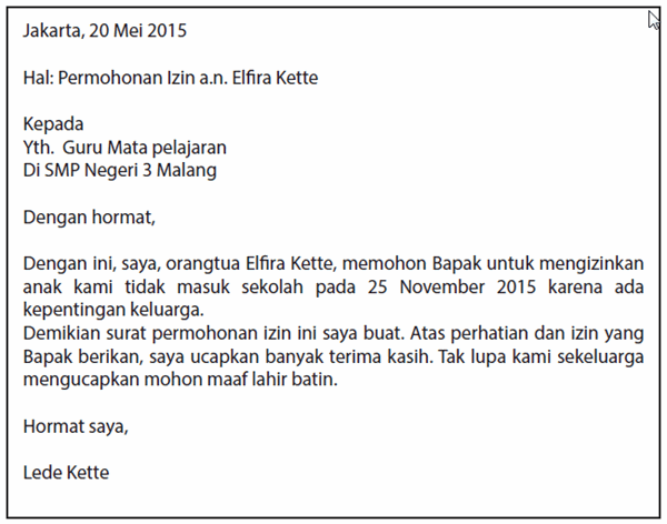 Contoh Surat Tidak Resmi Untuk Teman Nusagates