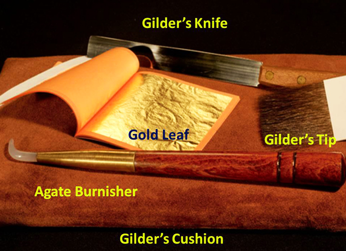 Rabbit Skin and Hide Glue for gold leaf and gilding applications.  Traditional Water gilding on clay bole.