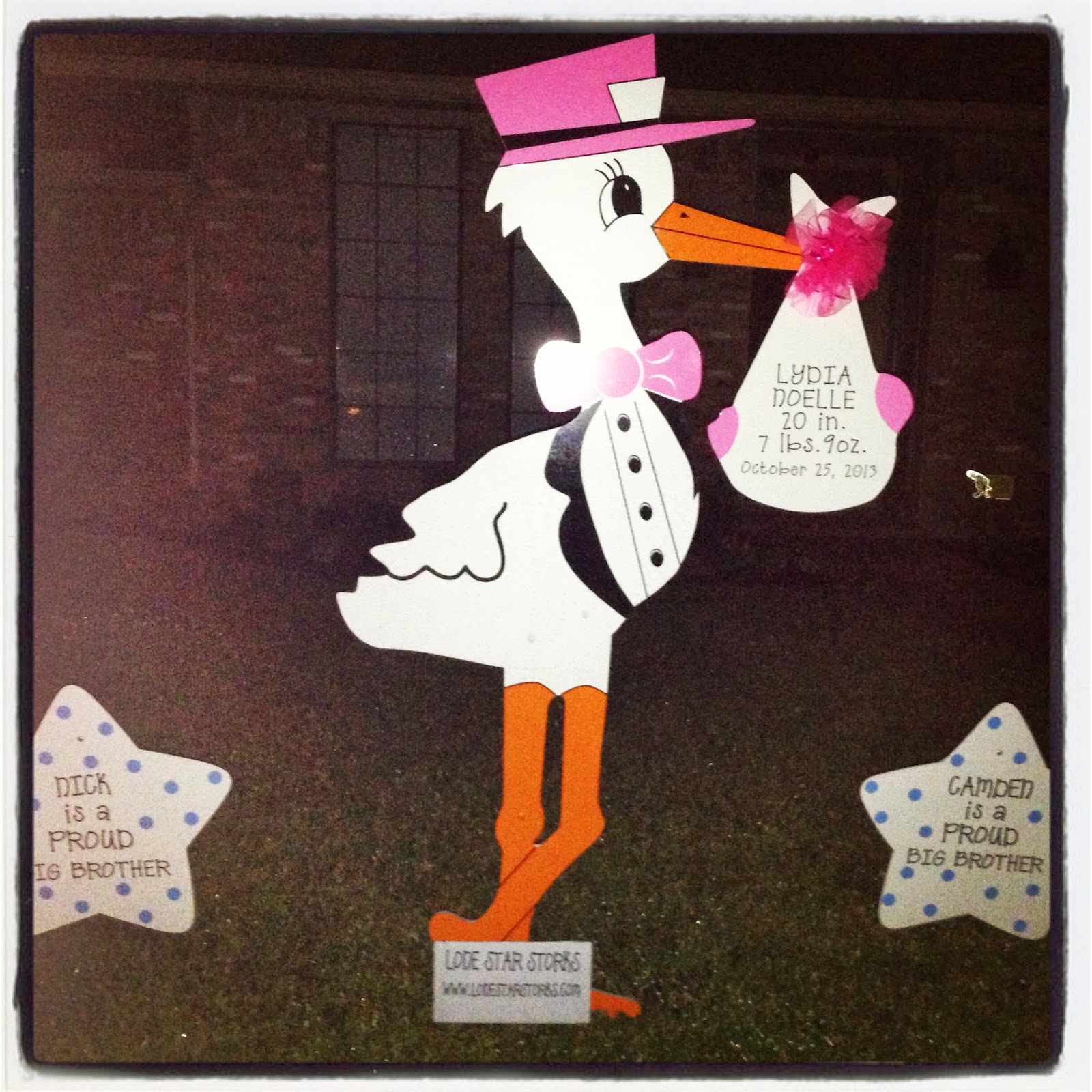 Lone Star Storks Dallas Stork Sign Rental Proud Big Brothers!