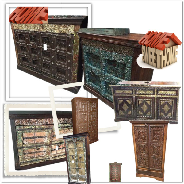 VINTAGE RUSTIC INDIAN FURNITURE Antique Sideboard Indian Home Furniture