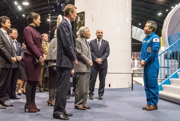 Grand Duke Henri, Princess Alexandra, Emperor Akihito, Empress Michiko visited JAXA’s Tsukuba Space Center