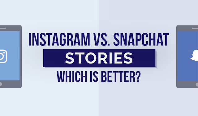 Instagram Stories vs. Snapchat Stories (infographic)