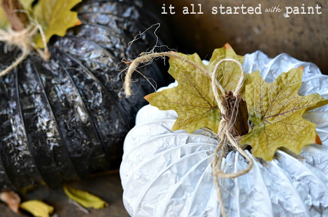 These DIY dryer vent pumpkins are a super creative fall craft that doesn't require many supplies at all. Check out the tutorial by Linda from It All Started With Paint