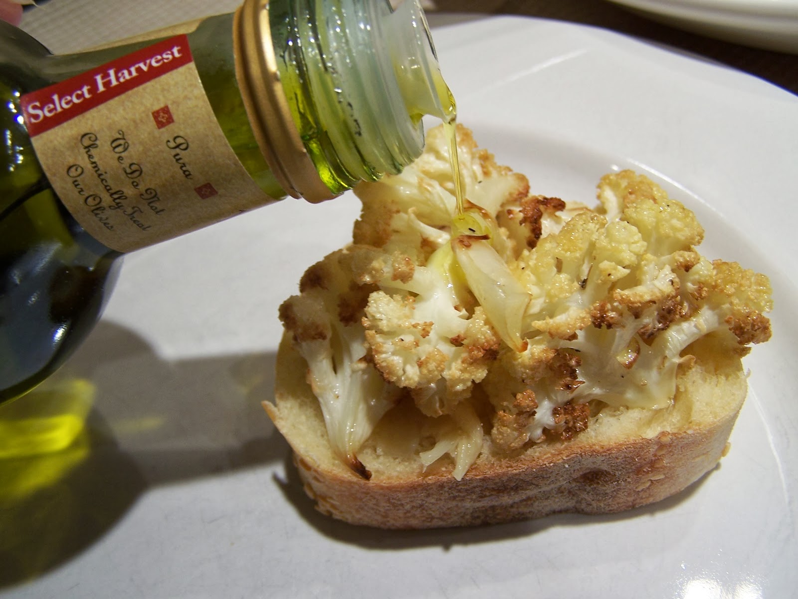 Go Ahead... Take A Bite! Roasted Cauliflower & Garlic Bruschetta