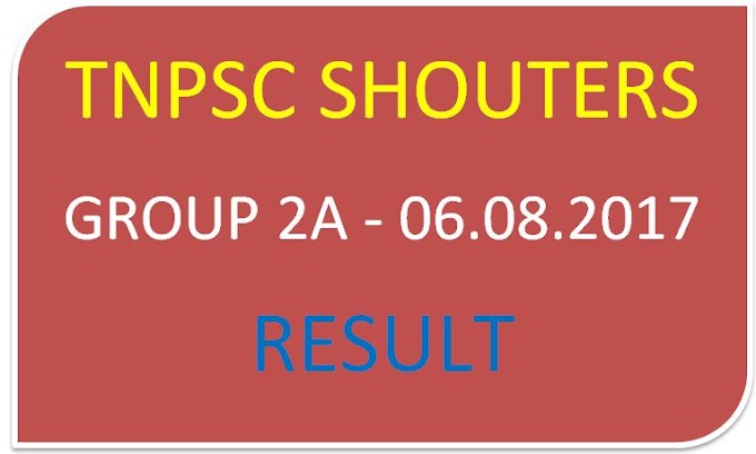 TNPSC GROUP 2A EXAMINATION RESULTS 2018