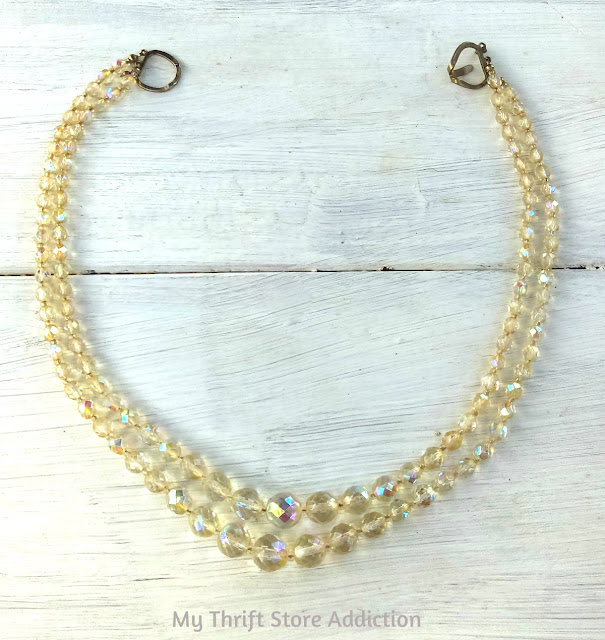 faceted vintage crystal beads 