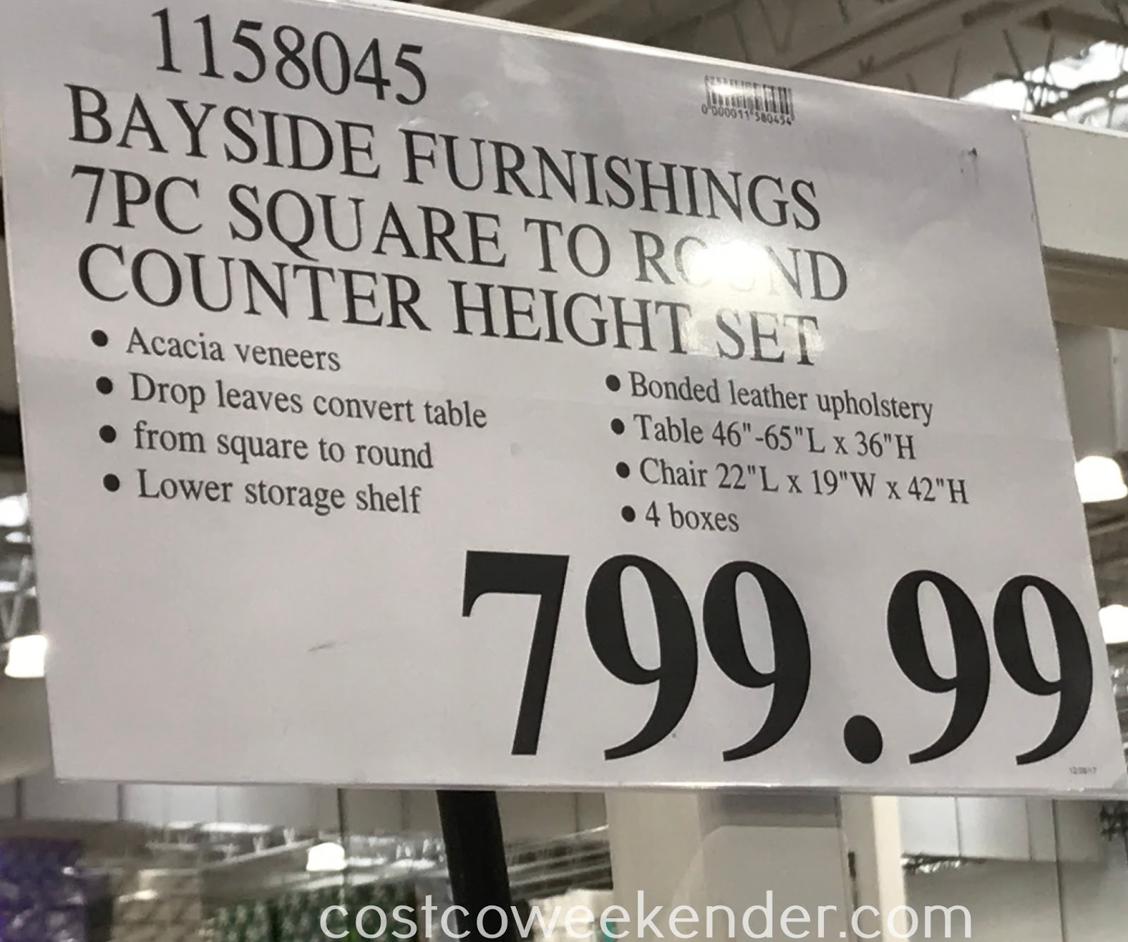 Bayside Furnishings 7 Piece Counter Height Round Drop Leaf Dining Deal For The Bayside Furnishings 7 Piece Counter Height Round Drop Leaf Dining