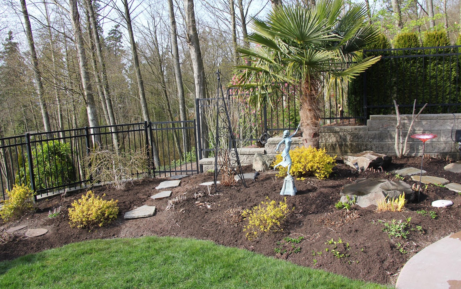 Debbie Angel's Garden Top dressing my flower beds with compost