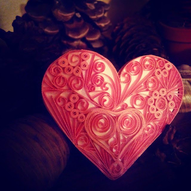 inima quilling decoratiune handmade sfantul valentin