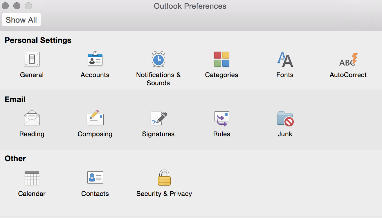 Outlook 2016 for mac change default font