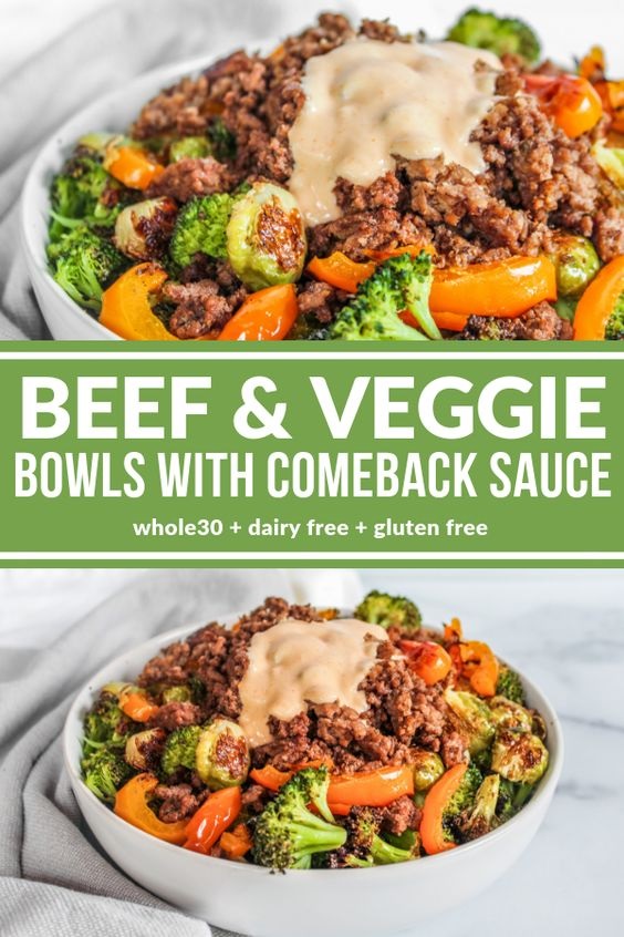 Beef & Veggie Bowls With Comeback Sauce 003