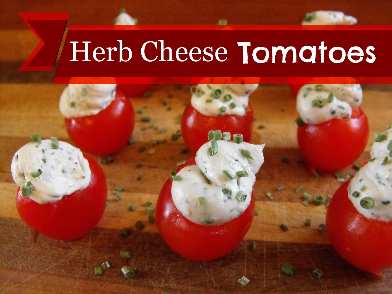 dairy free cream cheese herb filled tomatoes